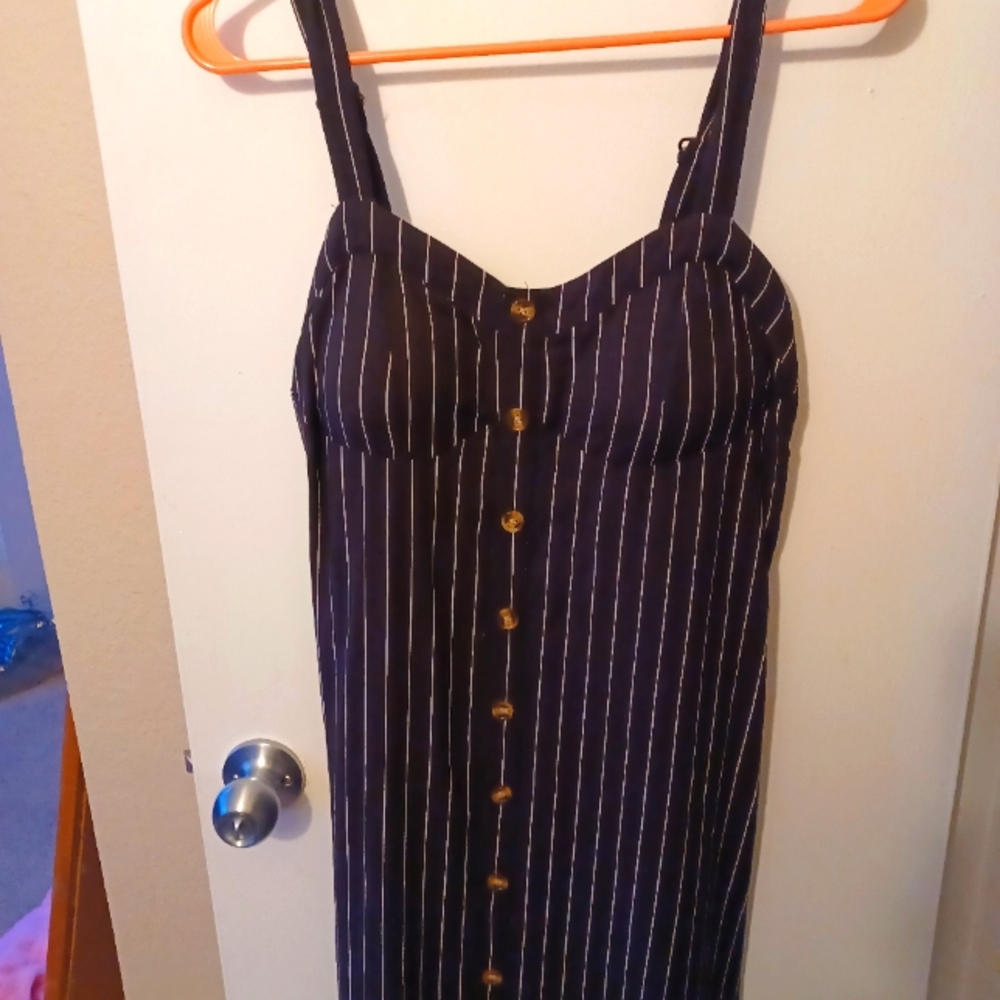 Black and white stripe dress